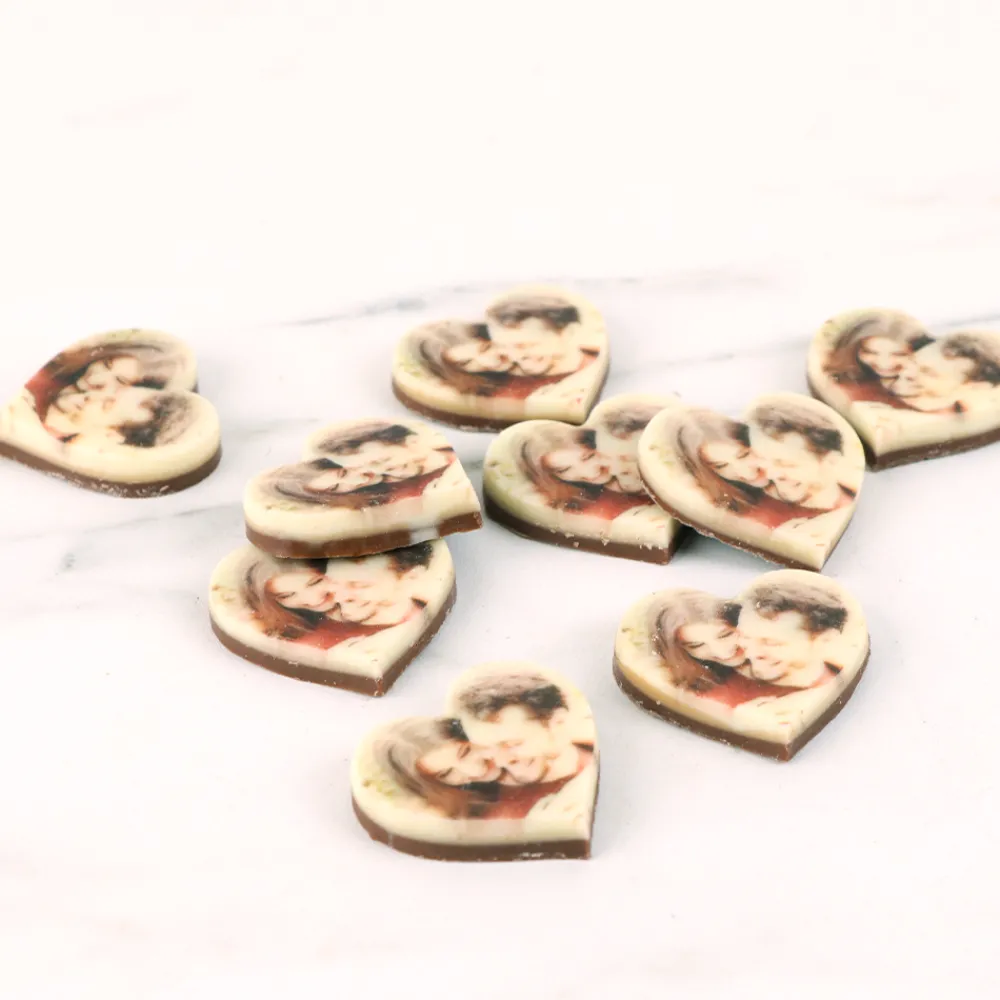 Coffret de chocolats personnalisés photo en forme de coeur - Destination Bohème|Cadeaux.com Online