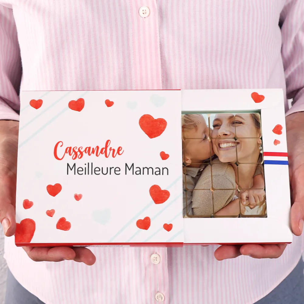 Coffret de chocolats personnalisés photo - Amour|Cadeaux.com