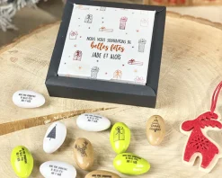 Coffret de dragées cœur caramel Personnalisable - Noël|Cadeaux.com Discount