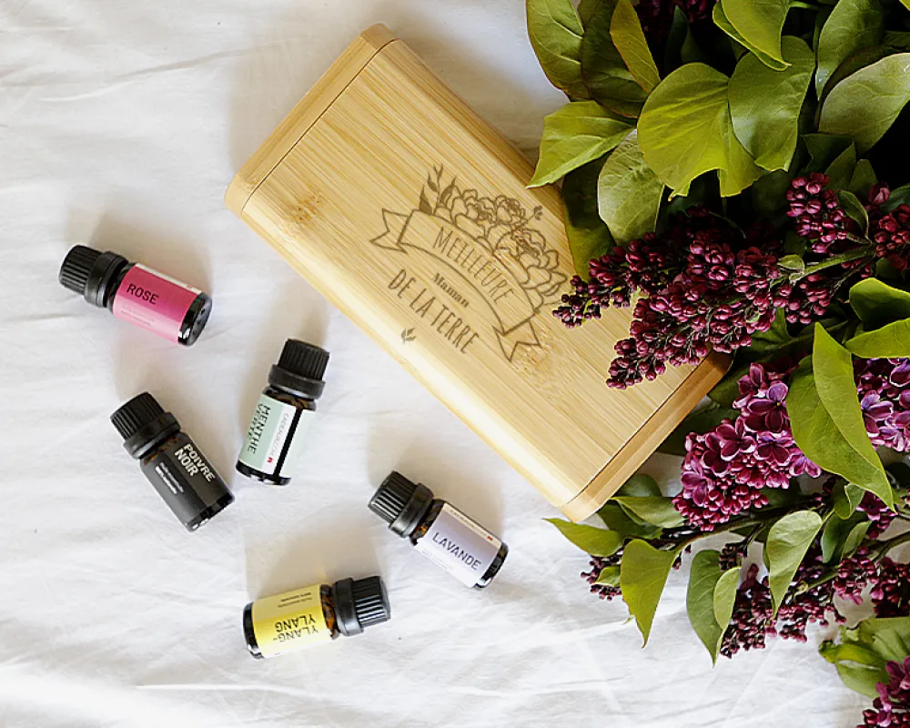 Coffret d'huiles essentielles personnalisable - Maman Fleurie|Cadeaux.com New