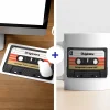 Coffret rétro K7 - Tapis de souris et mug personnalisés|Cadeaux.com New