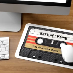 Coffret rétro K7 - Tapis de souris et mug personnalisés|Cadeaux.com New