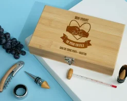 Coffret sommelier personnalisé - 5 accessoires - De Père en Fils / Fille|Cadeaux.com