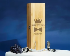 Coffret sommelier personnalisé - 4 accessoires - Papa Royal|Cadeaux.com Outlet