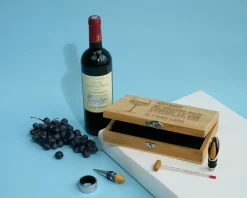 Coffret sommelier personnalisé anniversaire - 5 accessoires - Citation|Cadeaux.com Hot
