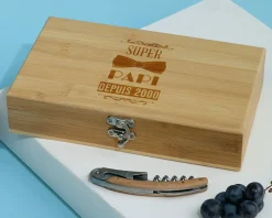 Coffret sommelier personnalisé - 5 accessoires - Meilleur Grand-Père|Cadeaux.com Outlet