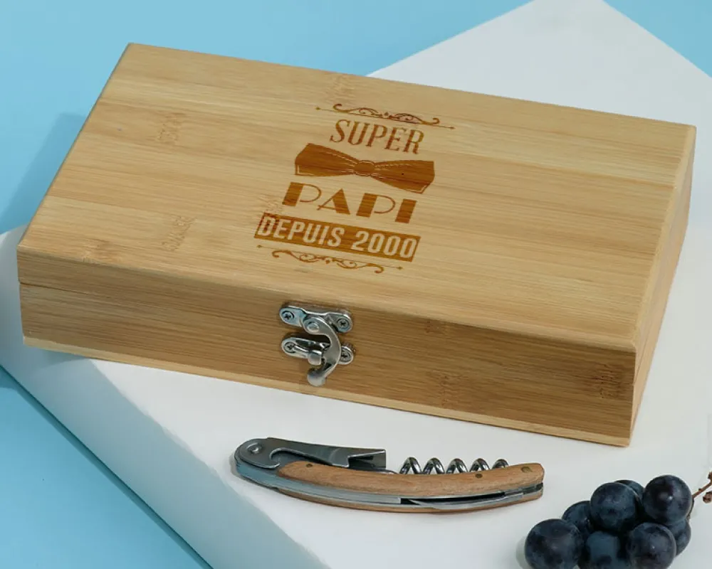 Coffret sommelier personnalisé - 5 accessoires - Meilleur Grand-Père|Cadeaux.com Outlet