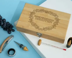 Coffret sommelier personnalisé - 5 accessoires - Bonne dégustation|Cadeaux.com New