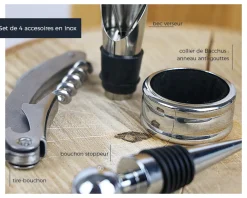 Coffret sommelier personnalisé - 4 accessoires - La cave de|Cadeaux.com Hot
