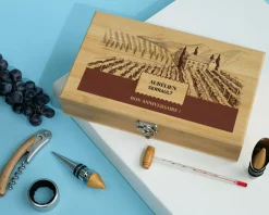 Coffret sommelier personnalisé - 5 accessoires - Vignoble|Cadeaux.com Online