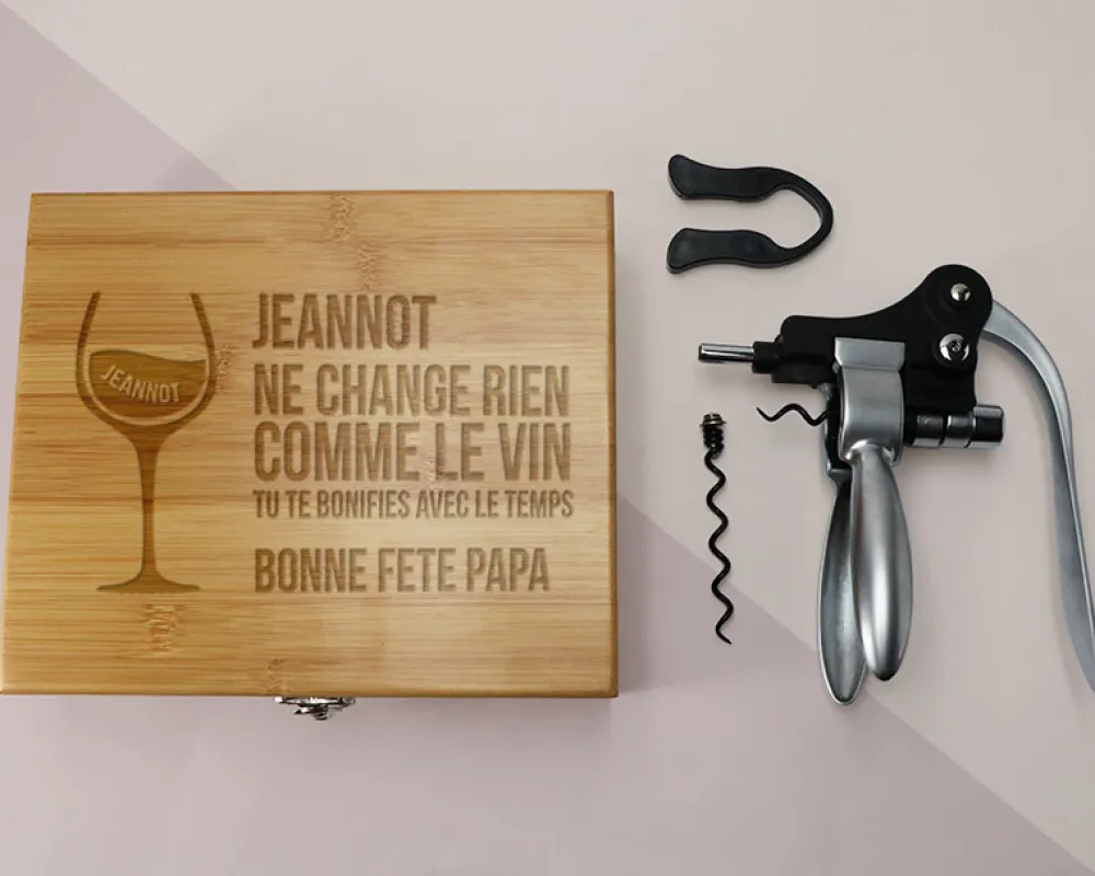 Coffret tire-bouchon personnalisé - Citation|Cadeaux.com Discount