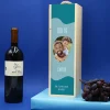 Coffret vin personnalisé photo avec bouteille de vin rouge - Papa|Cadeaux.com Online