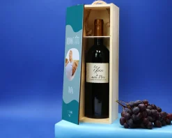Coffret vin personnalisé photo avec bouteille de vin rouge - Papa|Cadeaux.com Online