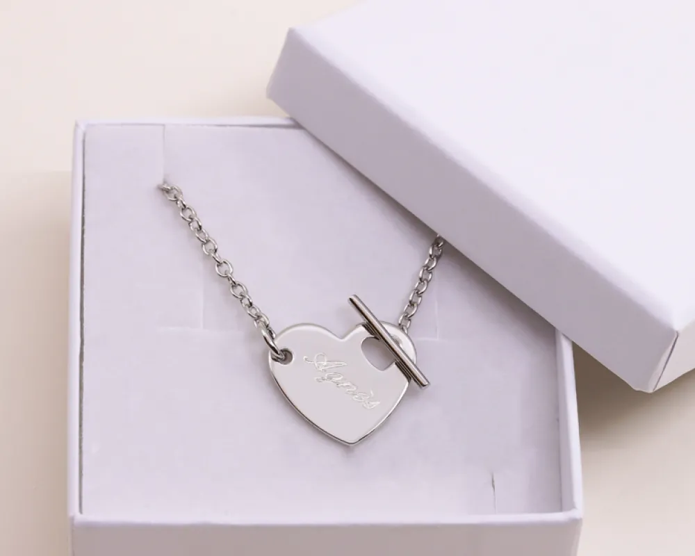 Collier Coeur barette en Argent véritable|Cadeaux.com Sale