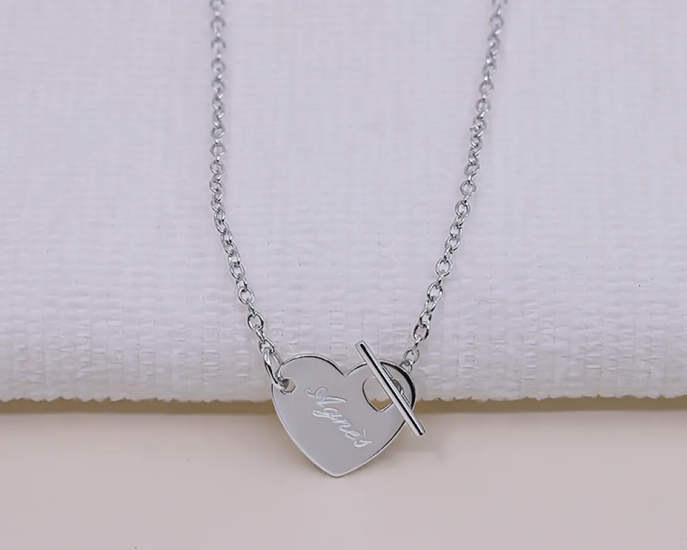 Collier Coeur barette en Argent véritable|Cadeaux.com Sale