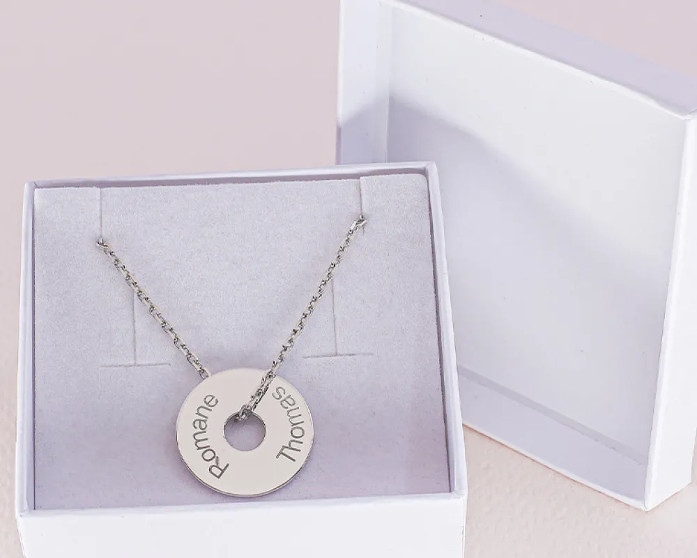 Collier homme personnalisé jeton sur chaîne|Cadeaux.com Discount