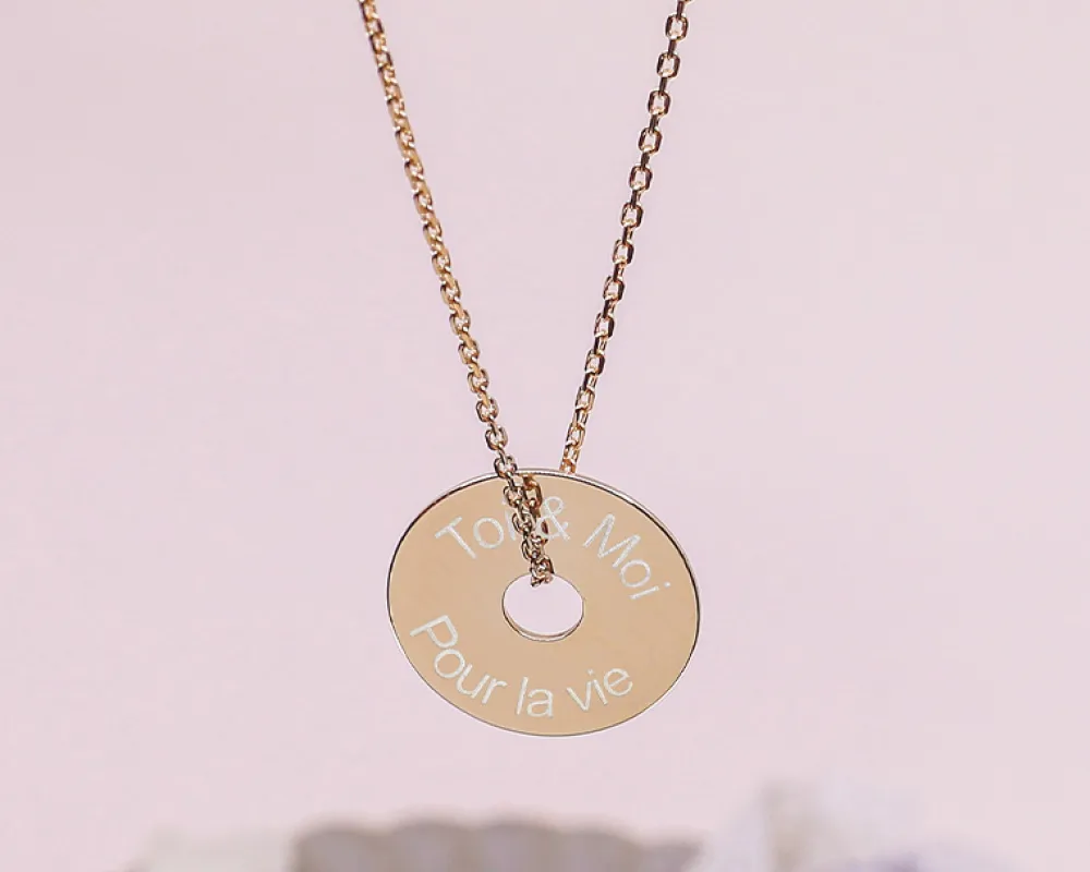 Collier homme personnalisé jeton sur chaîne|Cadeaux.com Discount