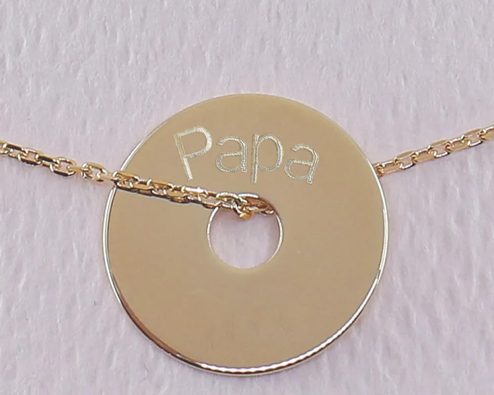 Collier homme personnalisé jeton sur chaîne|Cadeaux.com Discount