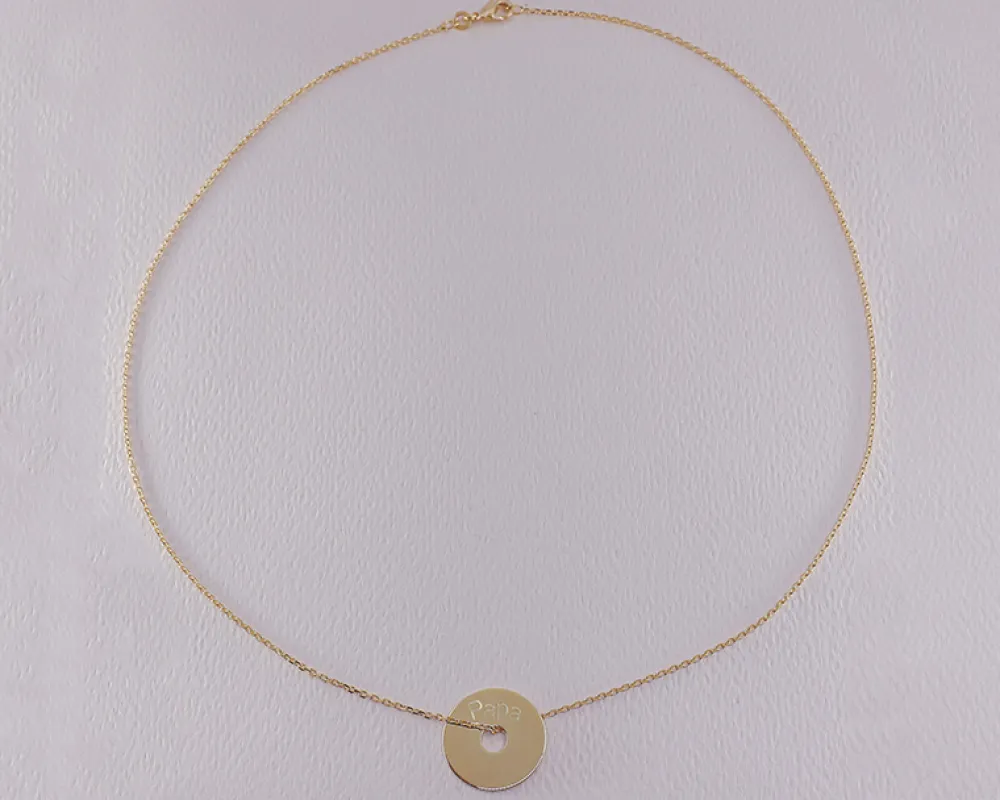 Collier homme personnalisé jeton sur chaîne|Cadeaux.com Discount