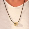 Collier homme personnalisé jeton sur cordon|Cadeaux.com Hot