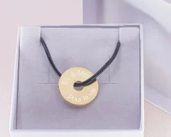 Collier homme personnalisé jeton sur cordon|Cadeaux.com Hot