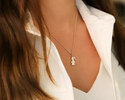 Collier personnalisé avec pendentif petite fille ou petit garçon - Argent|Cadeaux.com Discount