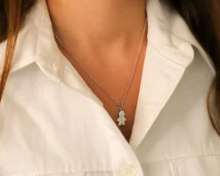 Collier personnalisé avec pendentif petite fille ou petit garçon - Argent|Cadeaux.com Discount