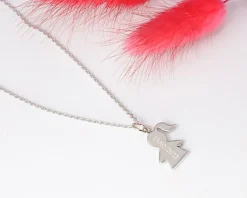 Collier personnalisé avec pendentif petite fille ou petit garçon - Argent|Cadeaux.com Discount