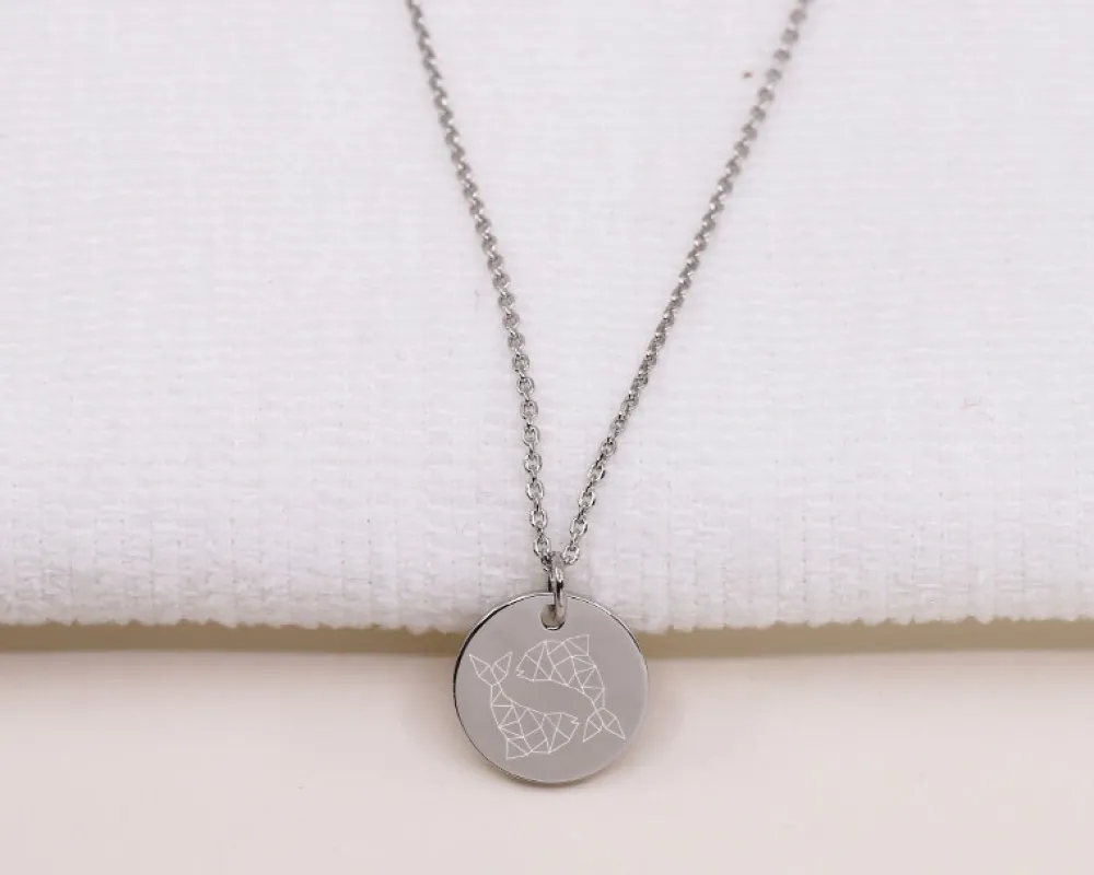 Collier personnalisé en argent - Signe Astrologique|Cadeaux.com Online