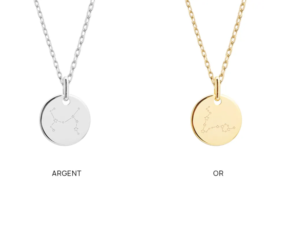 Collier personnalisé plaqué or ou argent - Constellations|Cadeaux.com