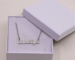 Collier Prénom - Plaqué or 18 carats, Argent ou Argent rosé|Cadeaux.com Discount