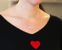 Collier Prénom - Plaqué or 18 carats, Argent ou Argent rosé|Cadeaux.com Discount