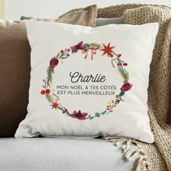 Coussin de Noël personnalisé - Message|Cadeaux.com Outlet