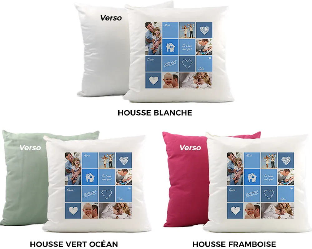 Coussin personnalisé - 5 Photos|Cadeaux.com New