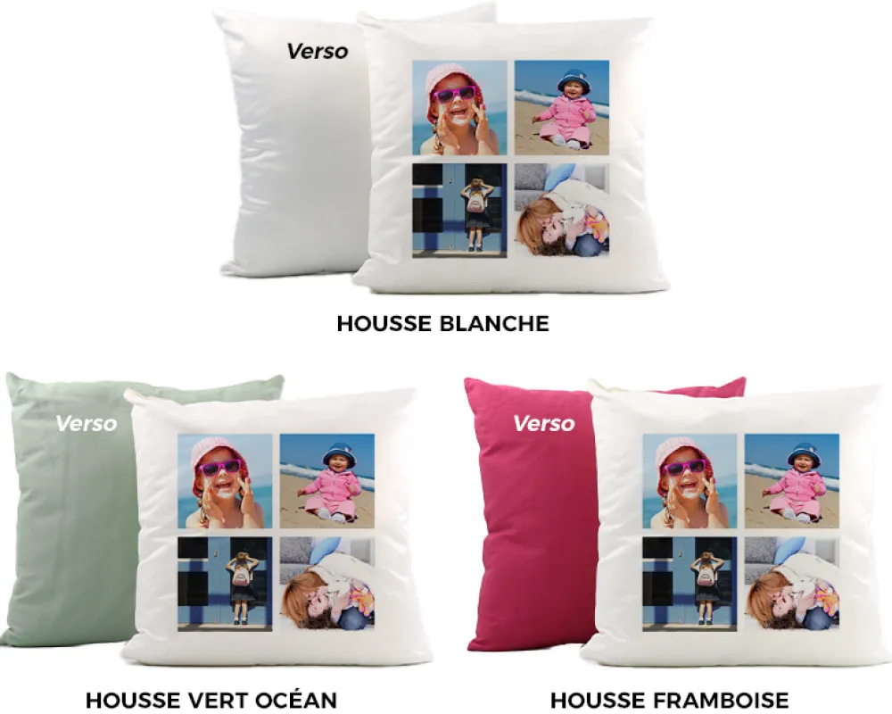 Coussin personnalisé - 4 Photos|Cadeaux.com Online