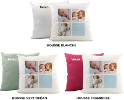 Coussin personnalisé - 3 Photos|Cadeaux.com Outlet