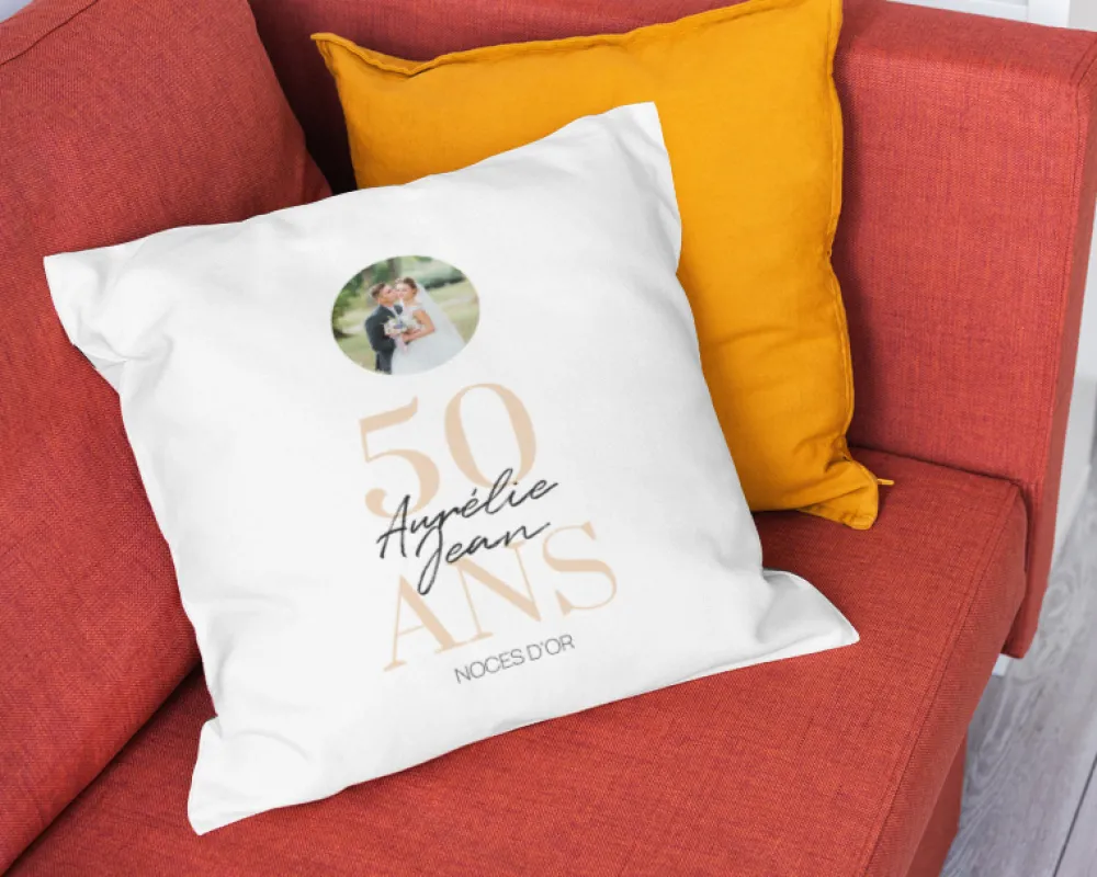 Coussin personnalisé - Anniversaire de mariage|Cadeaux.com Discount