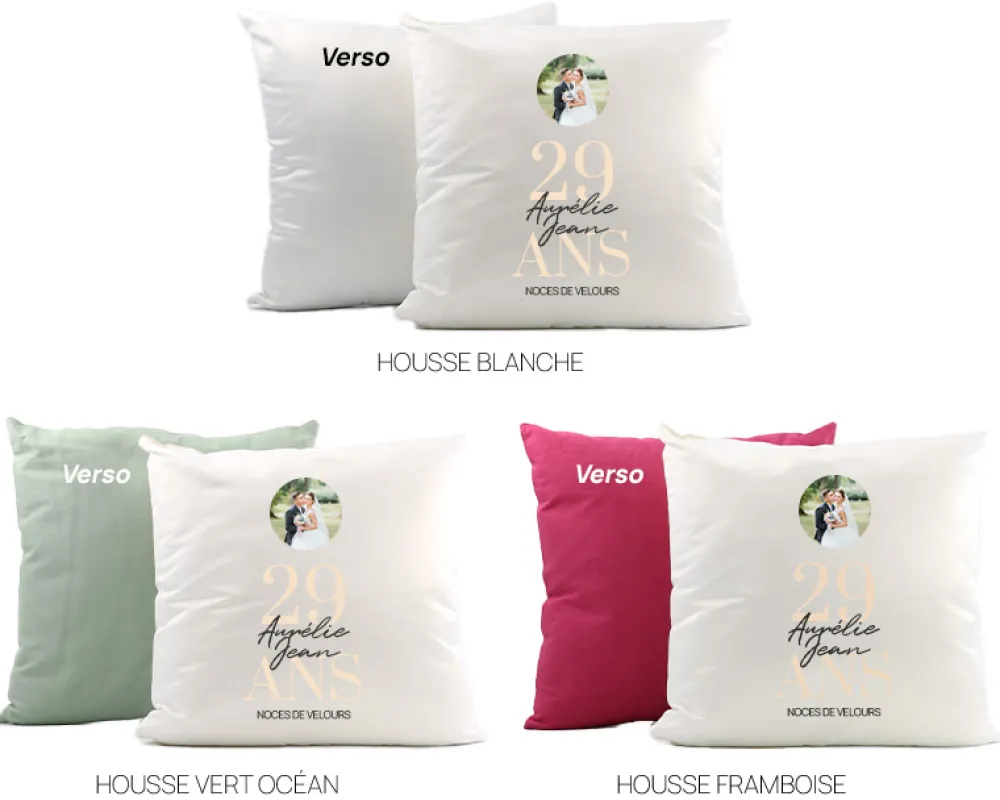 Coussin personnalisé - Anniversaire de mariage|Cadeaux.com Discount