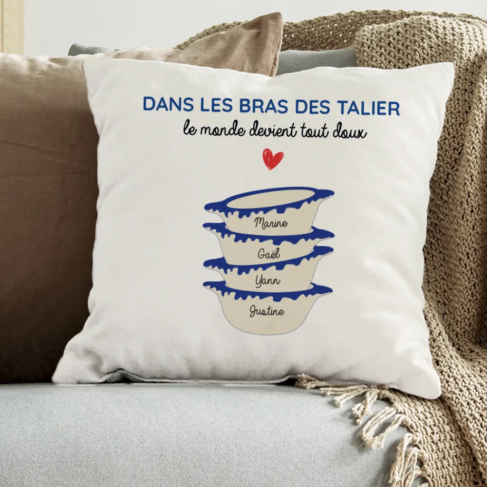 Coussin personnalisé - Bols prénoms famille|Cadeaux.com Sale
