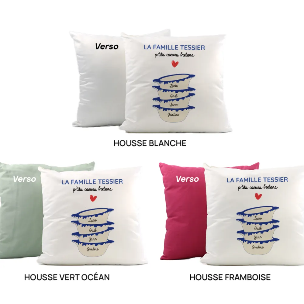 Coussin personnalisé - Bols prénoms famille|Cadeaux.com Sale