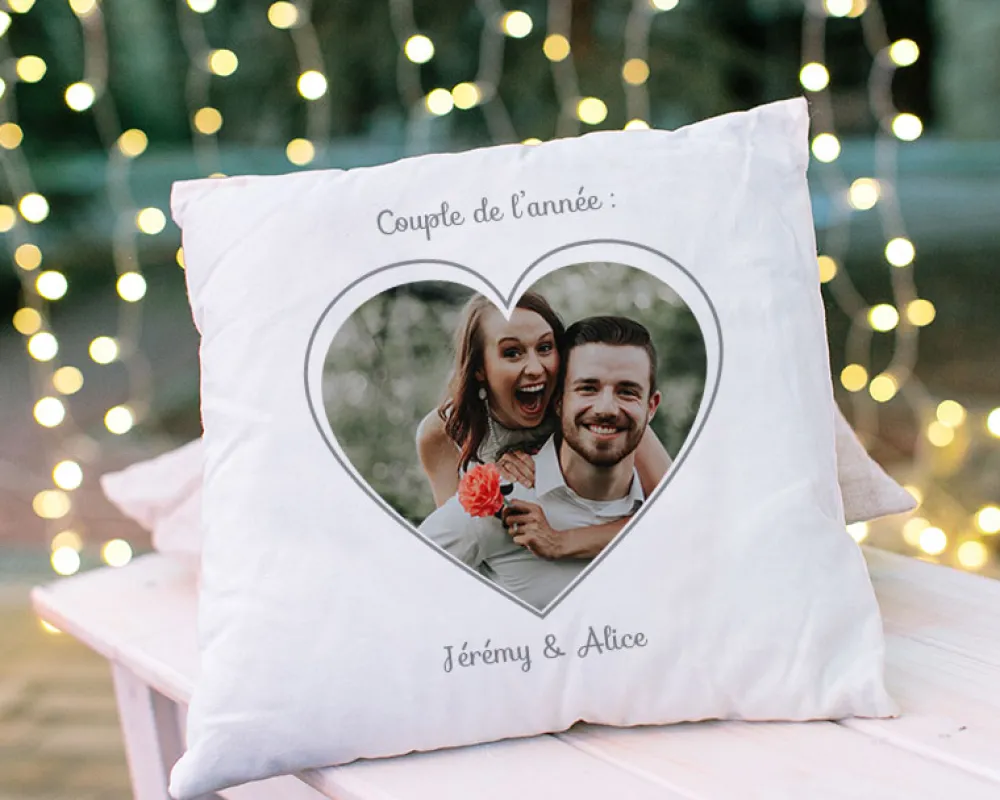 Coussin personnalisé - Coeur Photo|Cadeaux.com Online