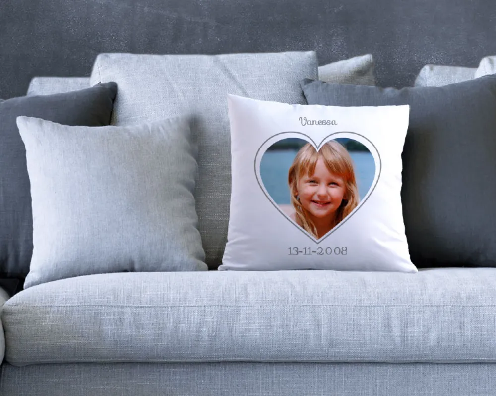 Coussin personnalisé - Coeur Photo|Cadeaux.com Online