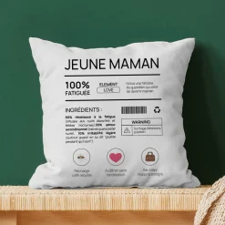 Coussin personnalisé - Composition d'une jeune maman|Cadeaux.com Hot