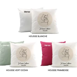 Coussin personnalisé - Dessin au trait|Cadeaux.com