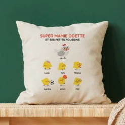 Coussin personnalisé - Famille poussins|Cadeaux.com New