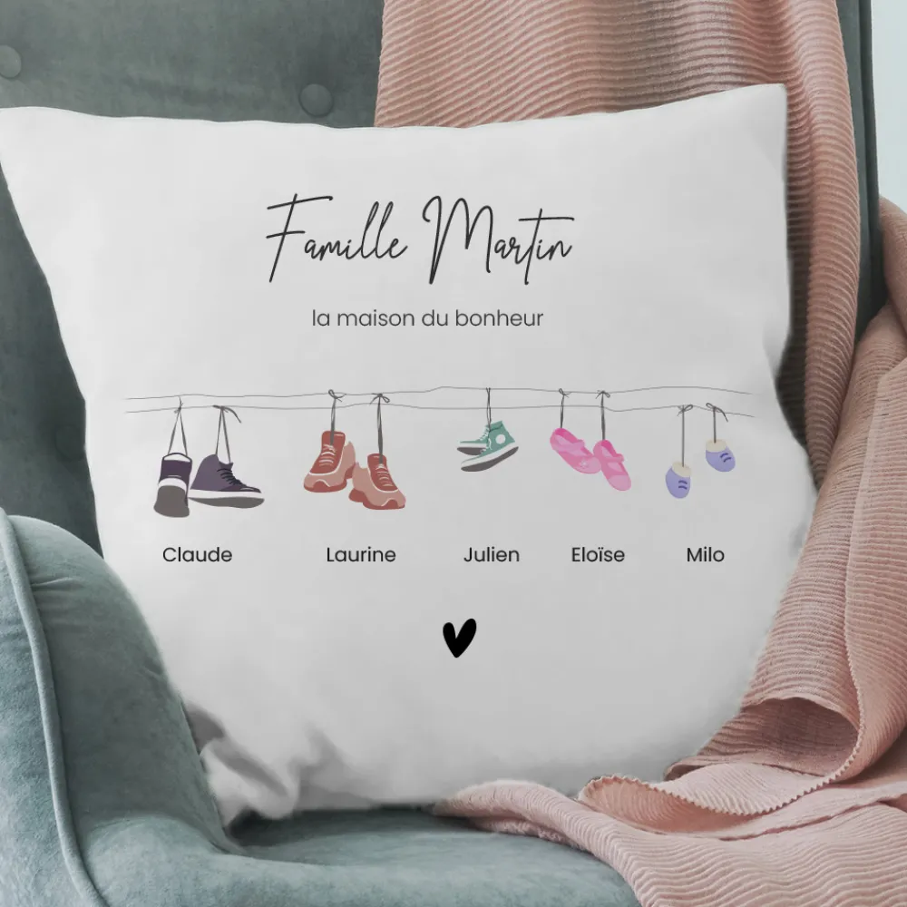 Coussin personnalisé - Famille Chaussures|Cadeaux.com Sale