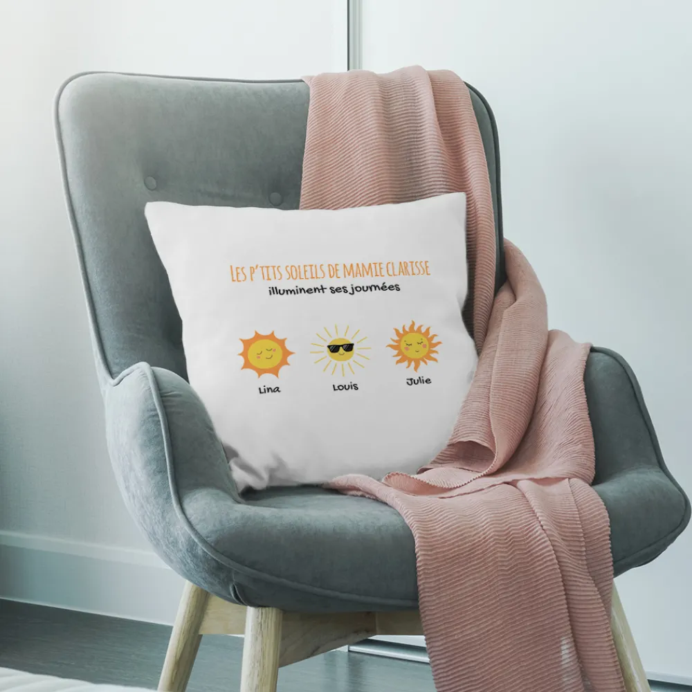 Coussin personnalisé - Famille Soleils|Cadeaux.com Clearance