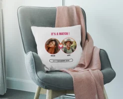 Coussin personnalisé - It's a match|Cadeaux.com Outlet