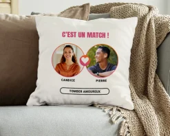 Coussin personnalisé - It's a match|Cadeaux.com Outlet