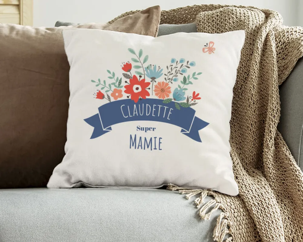 Coussin personnalisé - Mamie Fleurie|Cadeaux.com Clearance